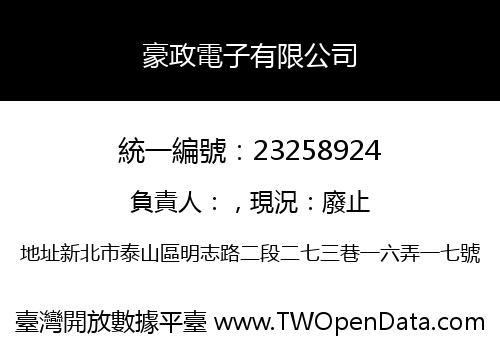 豪政電子有限公司