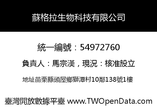 蘇格拉生物科技有限公司