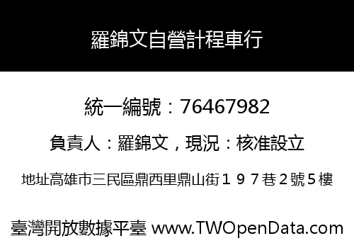 羅錦文自營計程車行