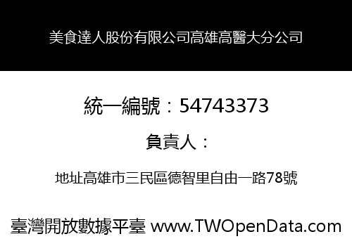 美食達人股份有限公司高雄高醫大分公司