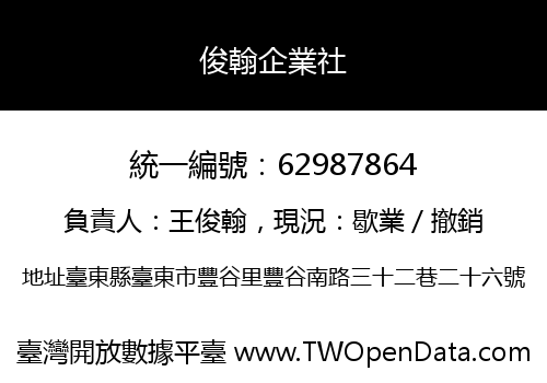 俊翰企業社