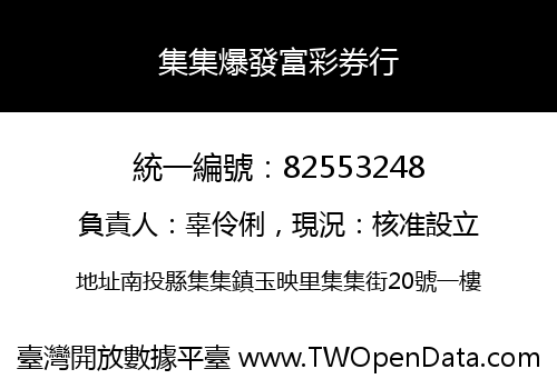 集集爆發富彩券行