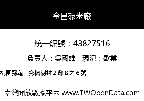 金昌碾米廠