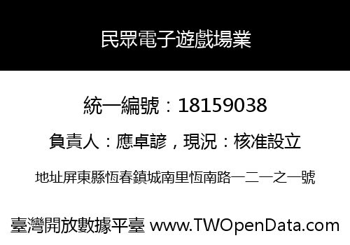 民眾電子遊戲場業