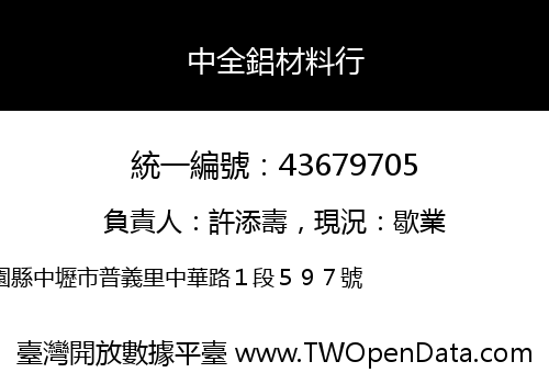 中全鋁材料行