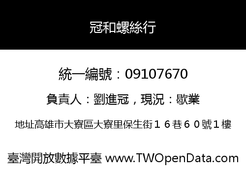 冠和螺絲行