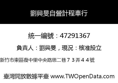 劉興旻自營計程車行