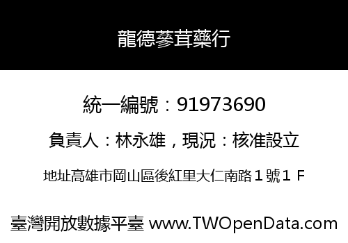 龍德蔘茸藥行