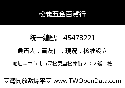 松義五金百貨行