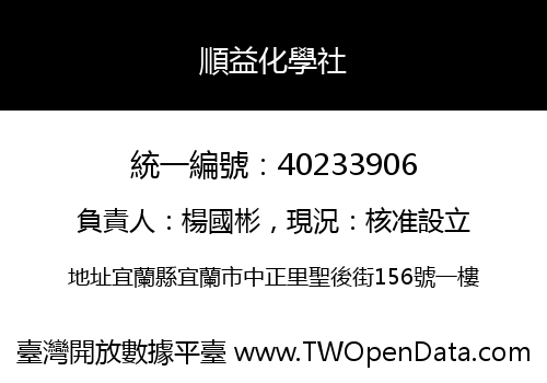 順益化學社
