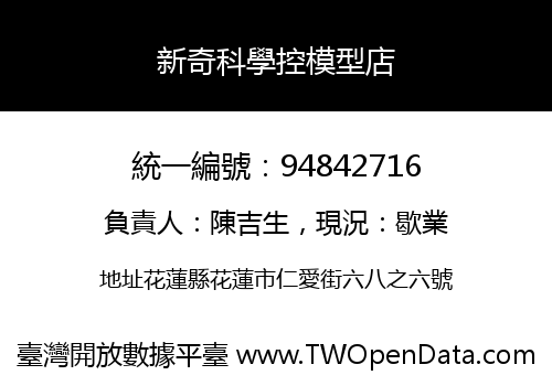 新奇科學控模型店