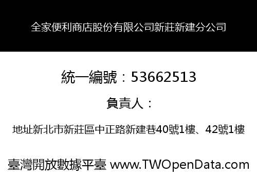 全家便利商店股份有限公司新莊新建分公司