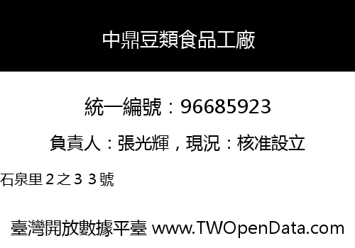 中鼎豆類食品工廠