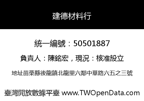 建德材料行