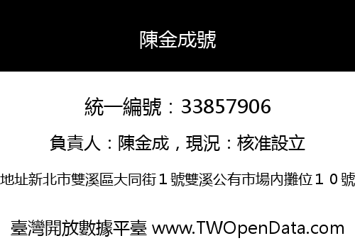 陳金成號