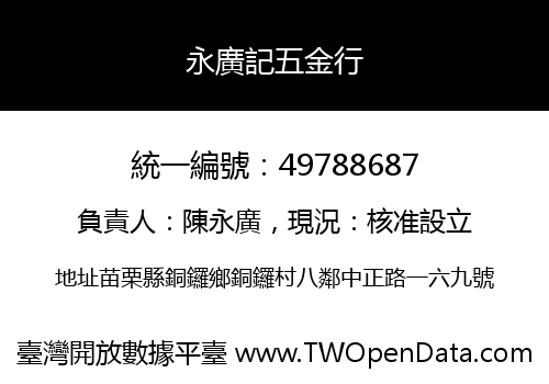 永廣記五金行