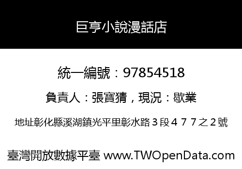 巨亨小說漫話店