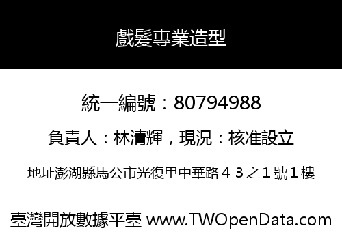 戲髮專業造型