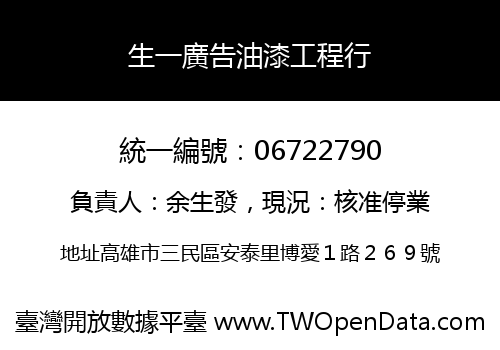 生一廣告油漆工程行