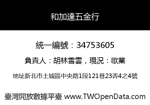 和加達五金行