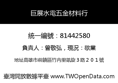 巨展水電五金材料行
