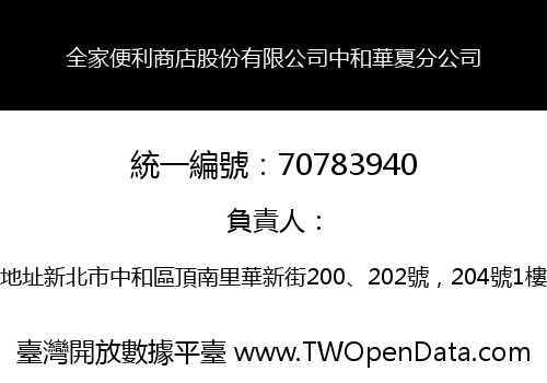 全家便利商店股份有限公司中和華夏分公司