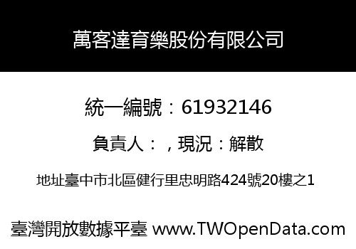 萬客達育樂股份有限公司