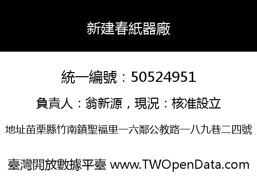 新建春紙器廠