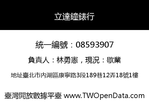 立達鐘錶行