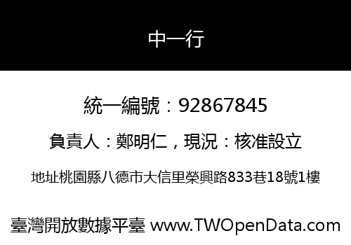 中一行