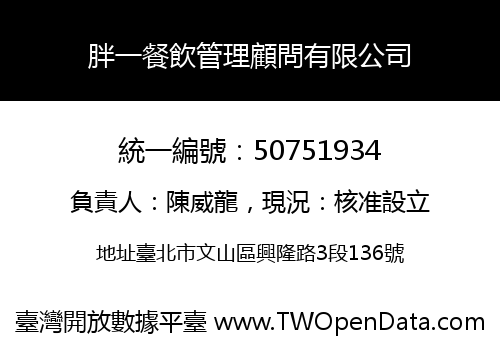 胖一餐飲管理顧問有限公司