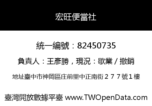 宏旺便當社