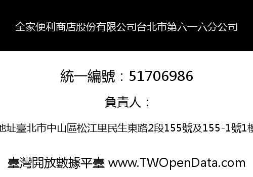 全家便利商店股份有限公司台北市第六一六分公司