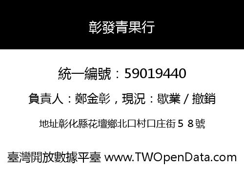 彰發青果行