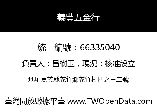 義豐五金行