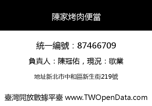 陳家烤肉便當