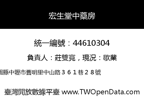 宏生堂中藥房