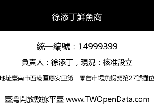 徐添丁鮮魚商