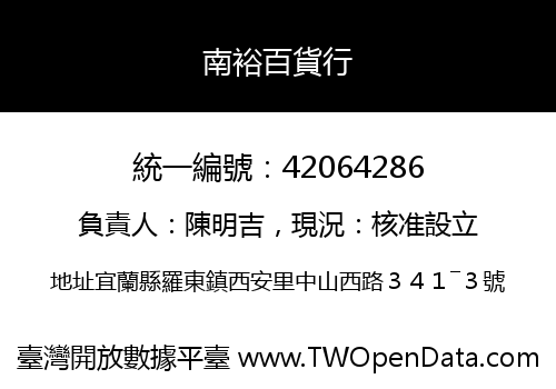 南裕百貨行