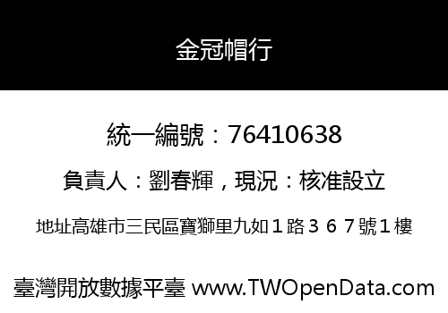 金冠帽行