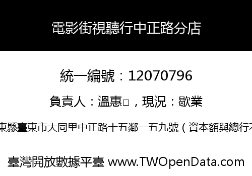 電影街視聽行中正路分店