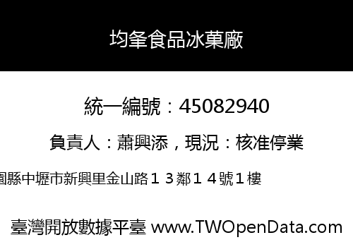 均夆食品冰菓廠