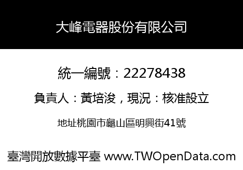 大峰電器股份有限公司