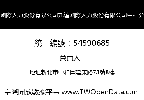 九達國際人力股份有限公司九達國際人力股份有限公司中和分公司