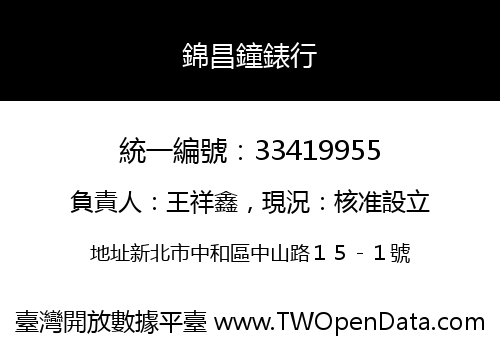 錦昌鐘錶行
