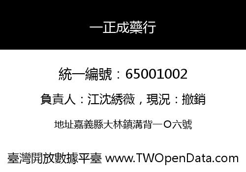 一正成藥行