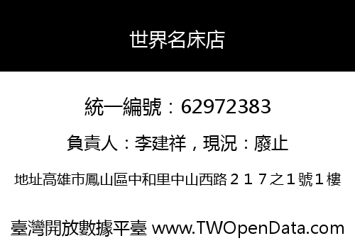世界名床店