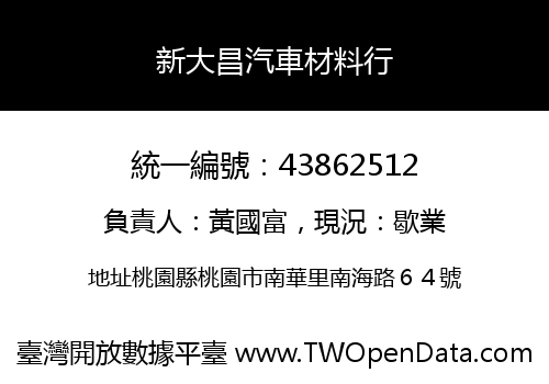新大昌汽車材料行