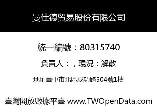 曼仕德貿易股份有限公司