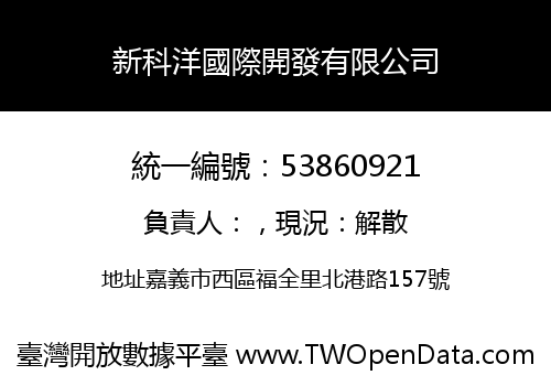 新科洋國際開發有限公司